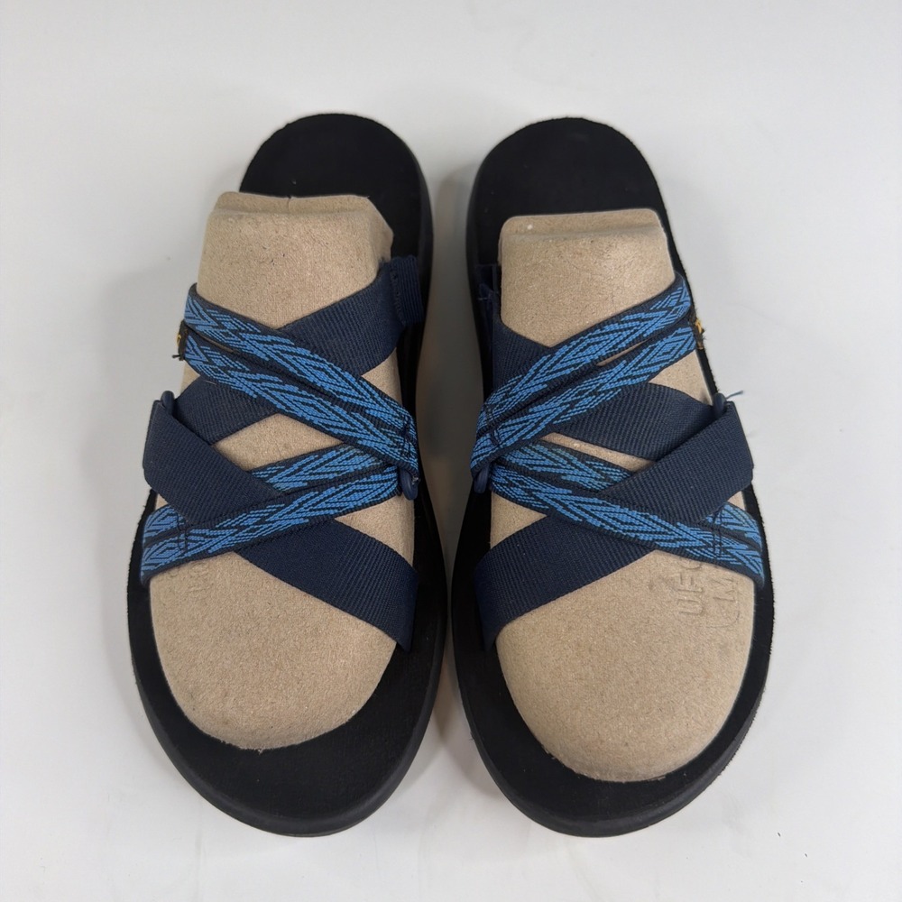 Teva Womens Size 9 Blue Strappy Slide Sandals Sport Outdoor Comfort Shoes - Picture 1 of 9